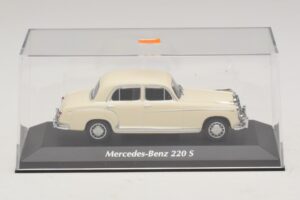 Mercedes 220 S W180 Balts Maxichamps 1:43 940033000 Metāls — attēls 4 no 5