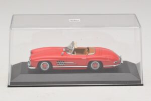 Mercedes 300 SL W198 Sarkans Ar Brūnu Salonu Minichamps 1:43 MB009 Metāls — attēls 4 no 5