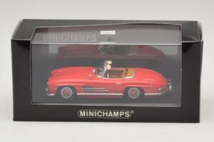 Mercedes 300 SL W198 Sarkans Ar Brūnu Salonu Minichamps 1:43 MB009 Metāls — attēls 5 no 5
