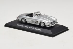 Mercedes 300 SL W198 Roadster Sudrabs Maxichamps 1:43 940039030 Metāls — attēls 3 no 5
