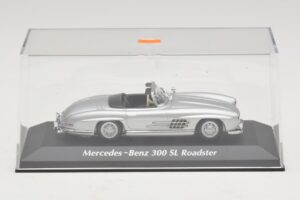 Mercedes 300 SL W198 Roadster Sudrabs Maxichamps 1:43 940039030 Metāls — attēls 4 no 5