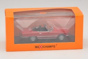 Mercedes 350 SL R107 Sarkans Maxichamps 1:43 940033432 Metāls — attēls 5 no 5