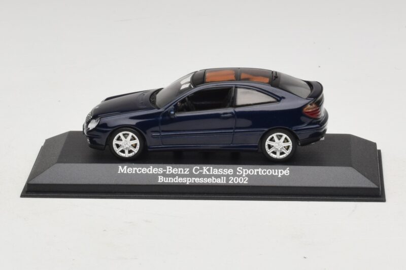 Mercedes C-Class Sportscoupe CL203 Blue Metallic Bundespressball Minichamps 1:43 MB010 Metāls