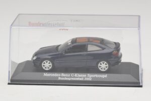 Mercedes C-Class Sportscoupe CL203 Blue Metallic Bundespressball Minichamps 1:43 MB010 Metāls — attēls 4 no 5