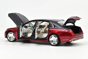 Mercedes Maybach S680 Z223 Nautical Blue & Patagonia Red Norev 1:18 183919 Metāls — attēls 2 no 2