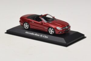 Mercedes SL R230 Sarkans Metālisks Maxichamps 1:43 940037530 Metāls — attēls 3 no 5