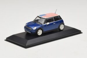 Mini Cooper S R53 Zils Ar Amerikas Karogu Minichamps 1:43 MINI014 Metāls — attēls 2 no 5