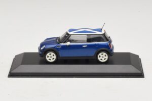 Mini Cooper S R53 Zils Ar Skotijas Karogu Minichamps 1:43 MINI016 Metāls