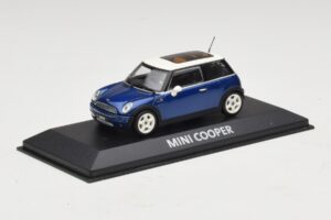 Mini Cooper S R53 Tumši Zils Ar Panorāmas Jumtu Minichamps 1:43 MINI021 Metāls — attēls 2 no 4