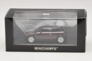 Mini Cooper S R53 Tumši Sarkans Ar Melnu Jumtu Minichamps 1:43 MINI028 Metāls — attēls 5 no 5
