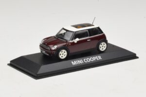 Mini Cooper S R53 Tumši Sarkans Ar Panorāmas Jumtu Minichamps 1:43 MINI019 Metāls — attēls 2 no 4