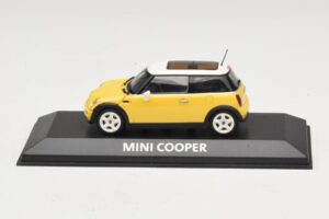 Mini Cooper S R53 Dzeltens Ar Dzeltenu Panorāmas Jumtu Minichamps 1:43 MINI029 Metāls