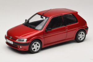 Peugeot 106 S16 sarkanā krāsā (Lucifer Red) Norev 1:18 184921 Metāls