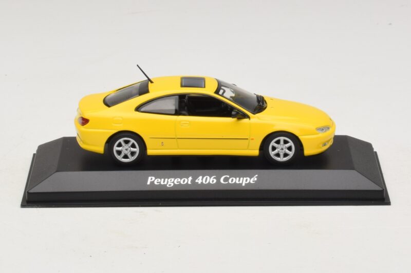 Peugeot 406 Kupeja Dzeltens Maxichamps 1:43 940112621 Metāls