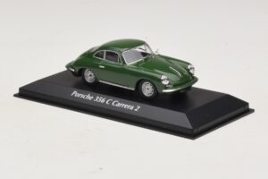 Porsche 356C Carrera 2 Tumši Zaļš Maxichamps 1:43 940062360 Metāls — attēls 3 no 5