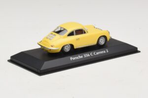 Porsche 356C Carrera 2 Dzeltens Maxichamps 1:43 940062361 Metāls — attēls 2 no 5