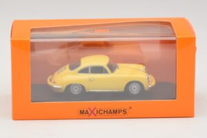 Porsche 356C Carrera 2 Dzeltens Maxichamps 1:43 940062361 Metāls — attēls 5 no 5