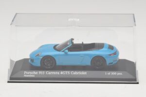 Porsche 911 991.1 Carrera 4 GTS Kabriolets Zils Minichamps 1:43 410067332 Metāls — attēls 4 no 5