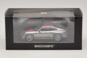 Porsche 911 991.1 R Sudrabains Ar Oranžām Svītrām Minichamps 1:43 410066222 Metāls — attēls 5 no 5