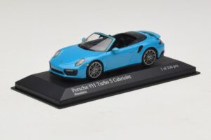 Porsche 911 991.1 Turbo S Kabriolets Zils Minichamps 1:43 410067182 Metāls — attēls 2 no 5