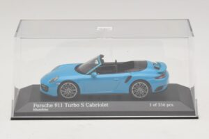 Porsche 911 991.1 Turbo S Kabriolets Zils Minichamps 1:43 410067182 Metāls — attēls 4 no 5