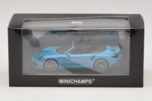 Porsche 911 991.1 Turbo S Kabriolets Zils Minichamps 1:43 410067182 Metāls — attēls 5 no 5