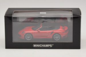 Porsche 911 991.1 Turbo S Kabriolets Sarkans Minichamps 1:43 410067180 Metāls — attēls 5 no 5