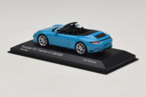 Porsche 911 991.2 Carrera 4 Kabriolets Zils Minichamps 1:43 410067232 Metāls — attēls 3 no 5