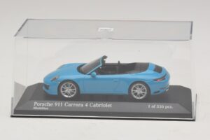 Porsche 911 991.2 Carrera 4 Kabriolets Zils Minichamps 1:43 410067232 Metāls — attēls 4 no 5
