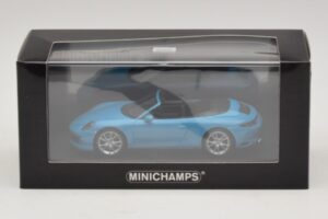 Porsche 911 991.2 Carrera 4 Kabriolets Zils Minichamps 1:43 410067232 Metāls — attēls 5 no 5