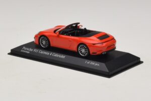 Porsche 911 991.2 Carrera 4 Kabriolets Oranžs Minichamps 1:43 410067231 Metāls — attēls 3 no 5