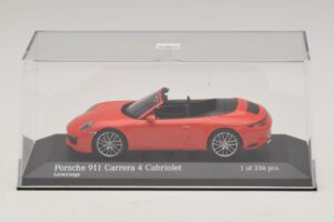 Porsche 911 991.2 Carrera 4 Kabriolets Oranžs Minichamps 1:43 410067231 Metāls — attēls 4 no 5