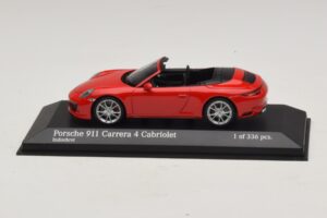 Porsche 911 991.2 Carrera 4 Kabriolets Sarkans Minichamps 1:43 410067230 Metāls