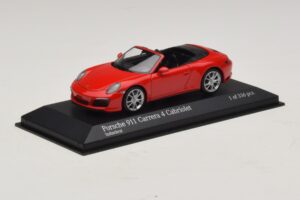 Porsche 911 991.2 Carrera 4 Kabriolets Sarkans Minichamps 1:43 410067230 Metāls — attēls 2 no 5