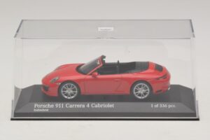 Porsche 911 991.2 Carrera 4 Kabriolets Sarkans Minichamps 1:43 410067230 Metāls — attēls 4 no 5