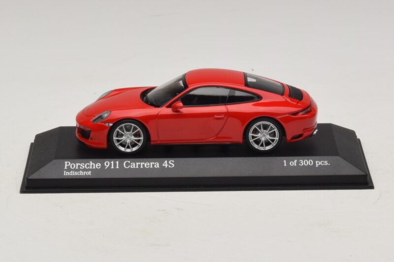 Porsche 911 991.2 Carrera 4S Sarkans Minichamps 1:43 410067240 Metāls