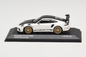 Porsche 911 991.2 GT3 RS Balts Ar Weissach Package Minichamps 1:43 410067022 Metāls