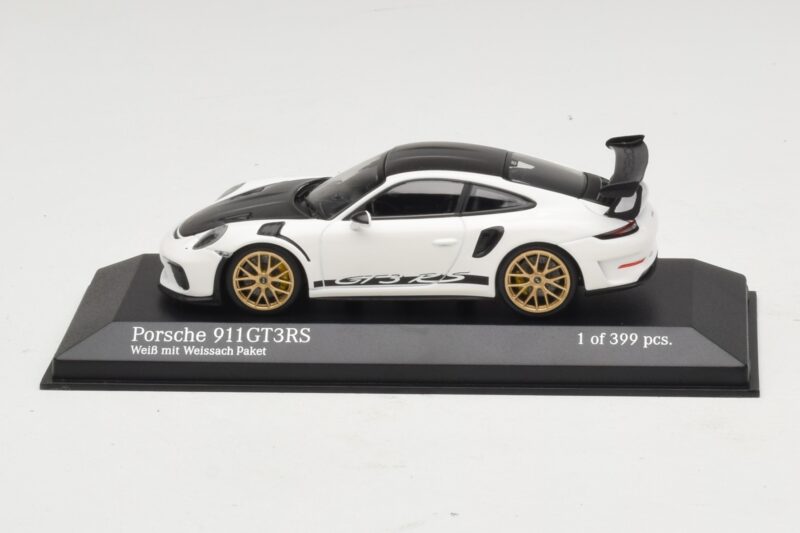 Porsche 911 991.2 GT3 RS Balts Ar Weissach Package Minichamps 1:43 410067022 Metāls