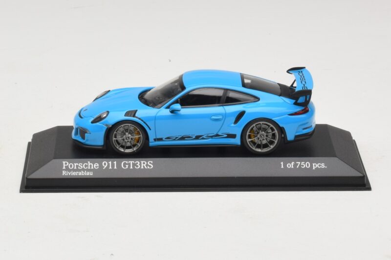 Porsche 911 991 GT3 RS Zils Minichamps 1:43 410063222 Metāls
