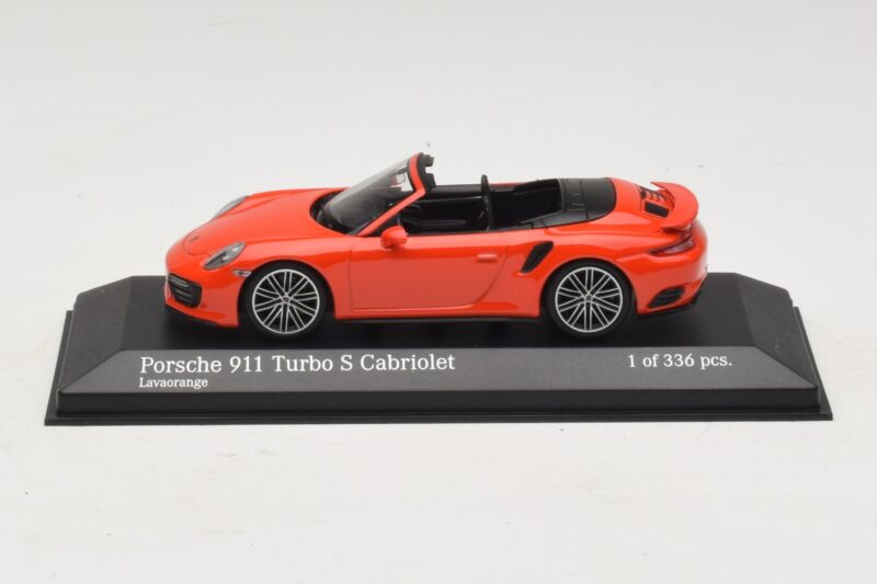 Porsche 911 991 Turbo S Kabriolets Oranžs Minichamps 1:43 410067181 Metāls