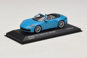 Porsche 911 992 Carrera 4S Kabriolets Zils Minichamps 1:43 410069332 Metāls — attēls 2 no 5