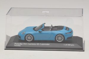 Porsche 911 992 Carrera 4S Kabriolets Zils Minichamps 1:43 410069332 Metāls — attēls 4 no 5