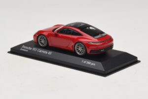 Porsche 911 992 Carrera 4S Sarkans Minichamps 1:43 410069321 Metāls — attēls 3 no 5