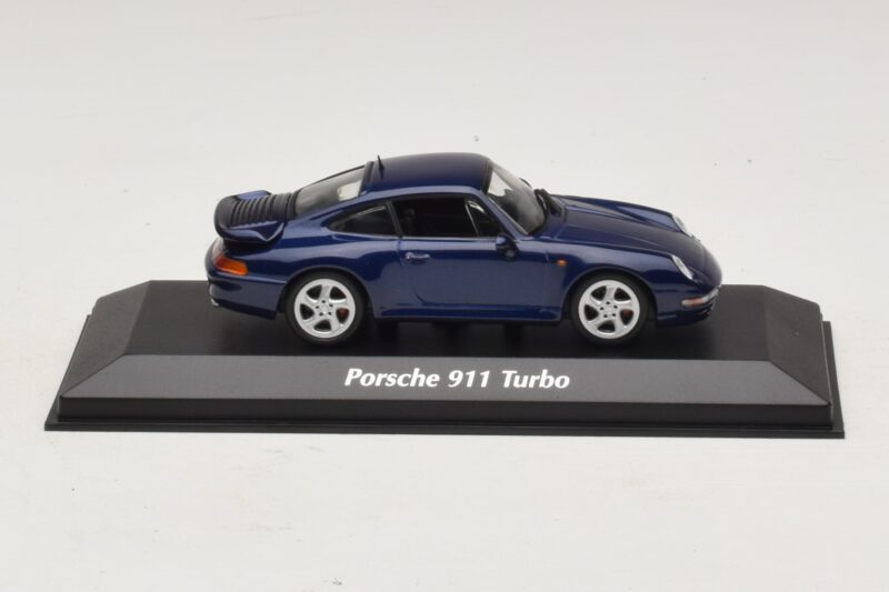 Porsche 911 993 Turbo Blue Metallic Maxichamps 1:43 940069201 Metāls