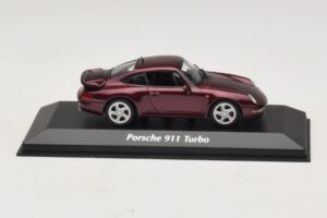 Porsche 911 993 Turbo Sarkans Metālisks Maxichamps 1:43 940069200 Metāls