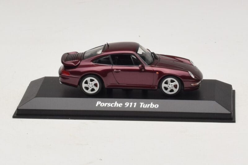 Porsche 911 993 Turbo Sarkans Metālisks Maxichamps 1:43 940069200 Metāls