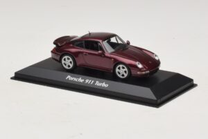 Porsche 911 993 Turbo Sarkans Metālisks Maxichamps 1:43 940069200 Metāls — attēls 3 no 5
