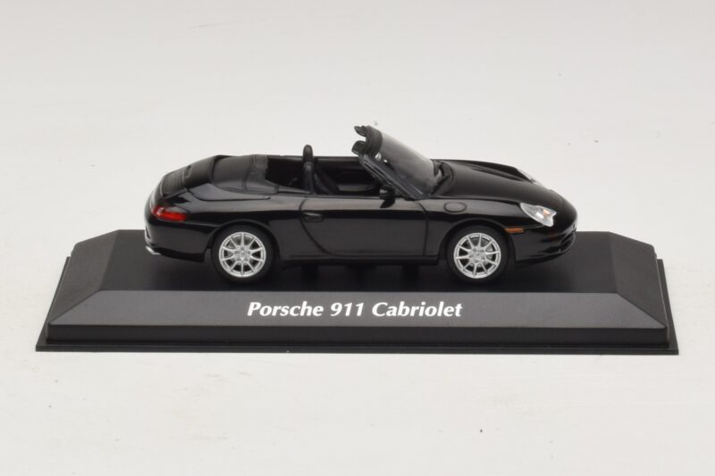 Porsche 911 996 Kabriolets Melns Metālisks Maxichamps 1:43 940061030 Metāls