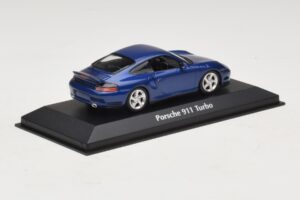Porsche 911 996 Turbo Blue Metallic Maxichamps 1:43 940069301 Metāls — attēls 2 no 5