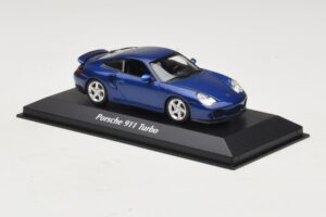 Porsche 911 996 Turbo Blue Metallic Maxichamps 1:43 940069301 Metāls — attēls 3 no 5